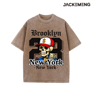 T-shirt Oversize Nera con Stampa Gotica, Teschio con Banconote e Numero 23 Grande, Disponibile in Stock USA, Maglietta Casual all'Ingrosso - Product Image 2