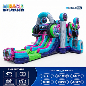 Castello Gonfiabile Commerciale con Doppio Scivolo in Vendita, Tema <span class=keywords><strong>Gaming</strong></span>, in PVC, per Ingrosso - Product Image 1