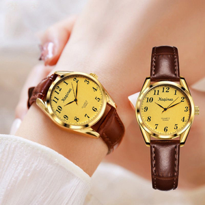 10932 <span class=keywords><strong>Orologio</strong></span> di Lusso Sportivo al Quarzo per Coppie, Alta Qualità, Display Analogico con Numeri Grandi, <span class=keywords><strong>Cinturino</strong></span> in <span class=keywords><strong>Pelle</strong></span> alla Moda per Uomini e Donne - Product Image 2