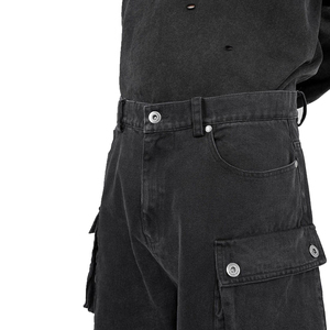 Pantaloni <span class=keywords><strong>Cargo</strong></span> larghi personalizzati da uomo pantaloni <span class=keywords><strong>Cargo</strong></span> resistenti in tessuto Twill di cotone 100% da uomo - Product Image 4