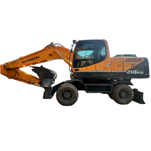 Excavadora de ruedas Hyundai210W-9T usada, 21 toneladas de peso operativo, buen estado de funcionamiento, maquinaria de construcción usada Hyundai210W-9T - Product Image 1