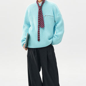 Pull en tricot imprimé vintage à col rond pour femme, design personnalisable, matière haut de gamme en élasthanne/polyester - Product Image 4