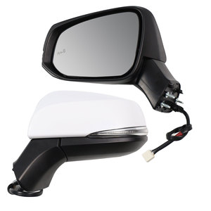 2024 accesorios de coche espejo de puerta de coche espejo retrovisor de coche <span class=keywords><strong>para</strong></span> <span class=keywords><strong>Toyota</strong></span> <span class=keywords><strong>RAV4</strong></span> 2019 2020 2021 espejo lateral del conductor izquierdo blanco con BSM - Product Image 6