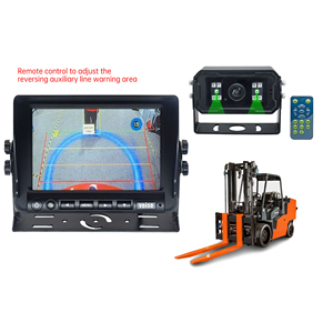 Caméra de sécurité pour chariot élévateur avec détection humaine AI et zone d'avertissement personnalisée pour la surveillance des opérations en entrepôt - Product Image 1