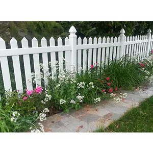 Longjie PVC Fence Railing Vinyl Picket Fence Used For Garden Easy To Assemble Fence Railing