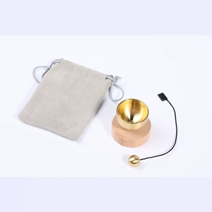 Mini cloche chantante en laiton pur, ensemble portable, carillon éolien, sonnette de porte pour la méditation, la pleine conscience, le soulagement du stress, le yoga - Product Image 4