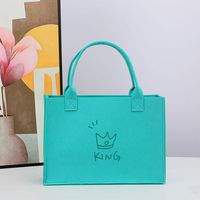 Sac fourre-tout en feutre personnalisé avec logo, directement de l'usine, écologique, recyclable, vente en gros, sac à main léger pour le shopping, la promotion et le rangement