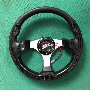 Volant de course 13 pouces 320 mm en PU, 3 branches, noir, argent, rouge, bleu, or, usage général - Product Image 2