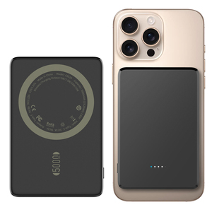 ポータブル5000mAhミニパワーバンク20W急速充電PD3.0/QC4+磁気ワイヤレス充電器Type-C入力リチウムポリマー電池 - Product Image 1