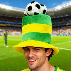 Chapeau haut de forme 2026, chapeau drapeau du monde, accessoire de fan, chapeau haut de forme en velours, chapeau fedora en forme de ballon de football, accessoires de cheerleading, chapeau de fête de carnaval, cadeau - Product Image 3