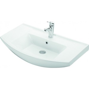 Litos-BN80 Kamalu 80cm évier de salle de bain en céramique suspendu pierre de granit de style moderne pour lavage à la main utilisation extérieure de salon d'hôtel - Product Image 1