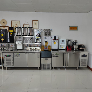 Évier de barre en acier inoxydable commercial avec établi de planche de vidange pour les magasins de thé à bulles de cocktail de thé au lait 220v nouvel état - Product Image 2