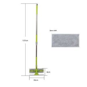 Raclettes de fenêtre télescopiques à long manche essuie-glace double face avec <span class=keywords><strong>balai</strong></span> anti-poussière à tête rotative pour le nettoyage des vitres - Product Image 6