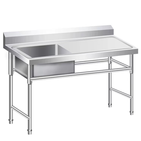 Freestanding Multifunction Customizable Factory Size Restaurant Kitchen Worktable Wholesale Stainless Steel Sink