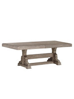 Ensemble table et chaises de salle à manger rectangulaire sculptée de style vintage français du milieu du siècle, en bois massif, finition grise, pour petits et grands appartements