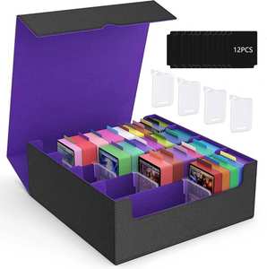 Boîte <span class=keywords><strong>de</strong></span> rangement pour cartes à jouer en cuir PU à coins carrés pour cartes à collectionner, jeux <span class=keywords><strong>de</strong></span> société et jeux <span class=keywords><strong>de</strong></span> table - Portable et durable - Product Image 5