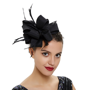High Quality Colorful Fascinator <strong>Hat</strong> for <strong>Women</strong> Tea Party <strong>Wedding</strong> Headband Feather Cocktail Headwear Hair Clip for Girls - Product Image 4
