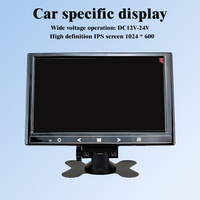 Monitor Digital de 9 pulgadas para coche, función RGB, GPS, Resolución 4K, TFT LCD, 2 entradas de vídeo, cámara de asistencia para aparcamiento retrovisor, 1 año