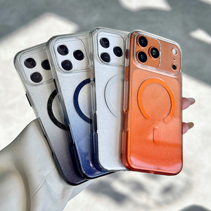 เคสโทรศัพท์ใสแบบมีกลิตเตอร์แม่เหล็ก รุ่น B420 ป้องกันแรงกระแทก ผลิตจากวัสดุ PC แข็ง สำหรับ iPhone 17 Pro Max Plus - Product Image 5