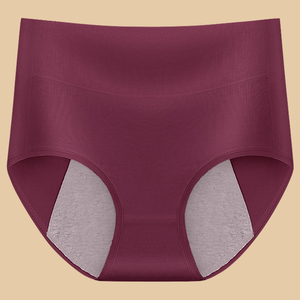 Braguitas Menstruales <span class=keywords><strong>de</strong></span> Cintura Alta para Mujer, Talla Grande, 200 Libras, Diseño Anti-Fugas, Versión Delgada, Algodón Orgánico Antibacteriano - Product Image 5