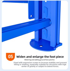 Étagères de stockage multi-niveaux légères à 4-5 niveaux, en acier angulaire anti-corrosion, empilables - Product Image 6