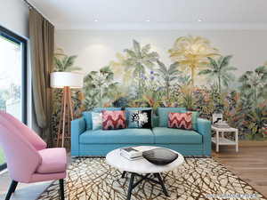 Murale 3D con Motivo Floreale Forestale, Carta da Parati Adesiva Personalizzabile con Motivi Europei, Pannello Murale Stampato Fai-da-Te <span class=keywords><strong>per</strong></span> Decorazione Alberghiera - Product Image 3
