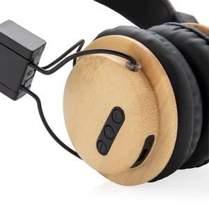 Auriculares inalámbricos de bambú, dispositivos ecológicos - Product Image 6