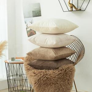 18x18 Inch Fall <strong>Orange</strong> Velvet Decorative Throw <strong>Pillow</strong> Covers Cushion Cover <strong>Pillow</strong> Case for Sofa Couch Bed Chair/ - Product Image 5
