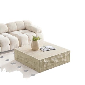 Concrete <b>Square</b> Coffee <b>Table</b> 48x48x12 Inch Modern Minimalist Living Room Furniture - Product Image 5