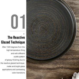 Directo de fábrica al por mayor hotel negro mate nórdicos de cena de porcelana placa vajilla de cerámica restaurante placas - Product Image 3