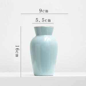 Nuevo jarrón de cerámica de estilo chino Ru Kiln <span class=keywords><strong>Song</strong></span> Dynasty, flores secas estéticas, adornos hidropónicos para sala de estar, flor de vestíbulo - Product Image 6