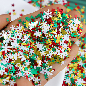 Xucai bông tuyết Giáng sinh, cây thông giáng sinh, Thánh Giá, mùa thu-đông hỗn hợp móng tay lung linh, keo tự làm, xuyên biên giới - Product Image 2