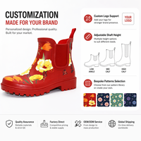 Bottes de pluie Chelsea pour femmes en caoutchouc élastique durable, best-seller, avec logo personnalisé, pour usage quotidien et jardinage