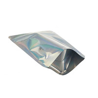 Pochette Mylar Holographique Personnalisée Refermable Anti-Odeur et Anti-Enfants, 3,5 oz (1/8 oz), 4x5 Pouces, avec Fermeture Ziplock, pour Aliments Gélifiés