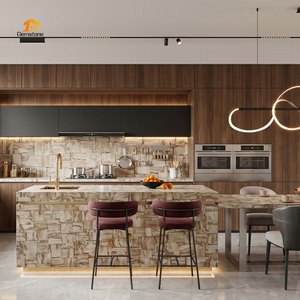 Piano Cucina e Rivestimento per Isola in Legno Pietrificato Naturale Marrone Chiaro Personalizzato - Product Image 2