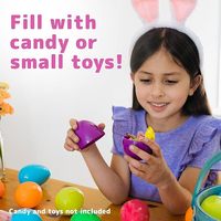 Œufs vides en plastique à remplir avec des bonbons, des friandises, des cadeaux pour panier à jouets-décorations de Pâques, panier à œufs jouets