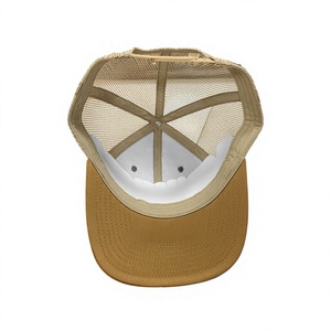 หมวกแก๊ปทรง Trucker 6 แผง สีเทาและมัสตาร์ด พร้อมโลโก้ปรับได้ ด้านหลังเป็นตาข่าย สำหรับผู้ใหญ่ สวมใส่สบายๆ ได้ทุกฤดู เหมาะสำหรับกิจกรรมกลางแจ้ง ผลิตในเวียดนาม - Product Image 3