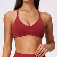 Soutien-gorge de sport pour femme de haute qualité, couleur unie, dos élégant, respirant, Y-black, séchage rapide, doux, pour fitness et yoga