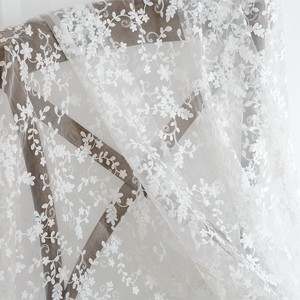 <span class=keywords><strong>Tela</strong></span> bordada de organza blanca LS883, gasa de malla de encaje <span class=keywords><strong>para</strong></span> vestido de boda, mantel hecho a mano, DIY - Product Image 4