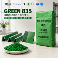 Oxyde de fer vert 835, pigment inorganique en poudre, colorant pour revêtements industriels, pour plastique et caoutchouc