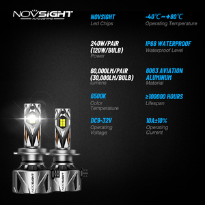 Fari LED Novsight N97 240W 60000LM Canbus 12V IP68 Impermeabili Universali per <span class=keywords><strong>Audi</strong></span> A4/A1/A8 Alta Qualità Auto - Product Image 5