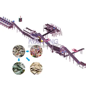 50t/day Municipal waste sorting line domestic waste handling equipment sorting machine waste