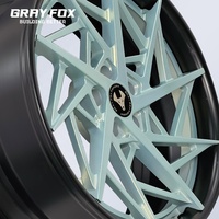 GRAYFOX Jantes forgées personnalisées en 2 parties, couleur vert caméléon, 18, 19, 20, 21 pouces, 5x120, 5x112, 5x114.3, pour BMW M5, Mercedes AMG, Audi