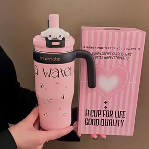 Taza de Viaje de Acero Inoxidable 304 con Aislamiento <span class=keywords><strong>al</strong></span> Vacío de Doble Pared de 550 ml, Termo Bonito para Exteriores, Diseño Americano con Asa para Agua - Product Image 2