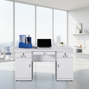 Muebles <span class=keywords><strong>de</strong></span> Oficina <span class=keywords><strong>de</strong></span> Acero, Escritorio Individual <span class=keywords><strong>de</strong></span> Acero para Empleados, Escritorio <span class=keywords><strong>de</strong></span> Computadora para el <span class=keywords><strong>Hogar</strong></span> con Cajón - Product Image 4