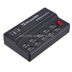 Cargador USB de Carga Rápida de 10 Puertos y 12A para Apple, Estación de Carga Inteligente de 5V3.5A, Adaptador de Corriente - Product Image 1