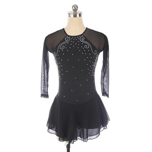 Gaun seluncur es anak perempuan, Gaun <span class=keywords><strong>Roller</strong></span> Skating, gaun Leotard dansa balet, Gaun rok seluncur es - Product Image 6