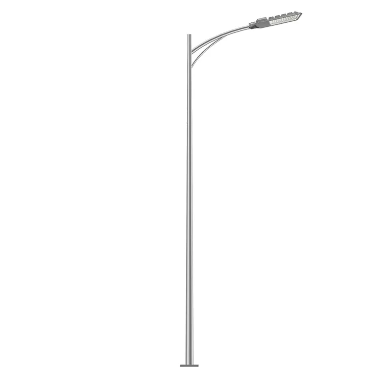 Phoebus Light Q235 acero 8M poste de luz de calle Octágono de un solo brazo poste de luz de calle galvanizado en baño caliente