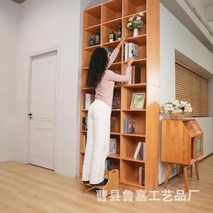 Taburete Infantil de Madera Color Natural para Niños de 2 a 6 Años, Taburete Elevador para Baño y Lavabo - Product Image 3