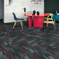 Dalles de moquette de bureau commerciales, surface en nylon, support en PVC, 50x50cm, antidérapantes, résistantes aux taches, revêtement de sol modulaire